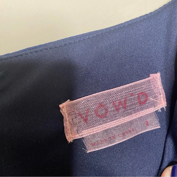 Vow'd Navy Blue Drape Front Paris Maxi Bridesmaid Formal Dress Gown Size 2 - Picture 4 of 9